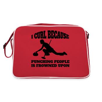 Équipe de curling Joueur de curling Club de curling - Sac Retro - rouge/blanc - Dos