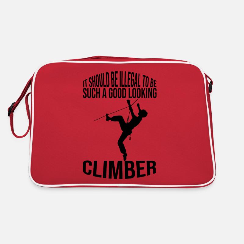 Kletterer Berg Bergklettern Klettern Bergsteigen Retro Tasche