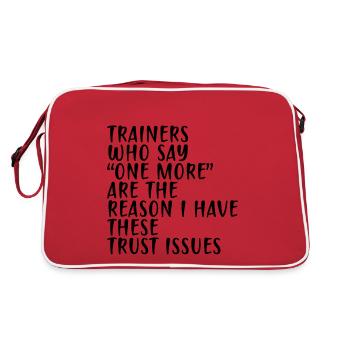 Trainers Who Say "One More" - Trust Issues 2 - Retro Tasche - Rot/Weiß - Hinten