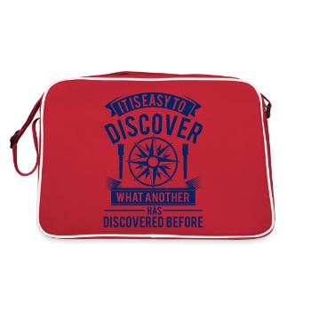 IT IS EASY TO DISCOVER WHAT ANOTHER HAS DISCOVERED - Retro Bag - red/white - Back