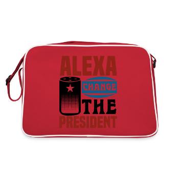 ALEXA CHANGE THE PRESIDENT - Retro Bag - red/white - Back