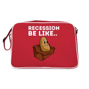 Récession Soyez comme drôle de canapé de patate sarcastique - Sac Retro - rouge/blanc - Dos