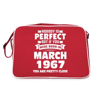 56e anniversaire Mars Né en 1967 Idée cadeau - Sac Retro - rouge/blanc - Dos