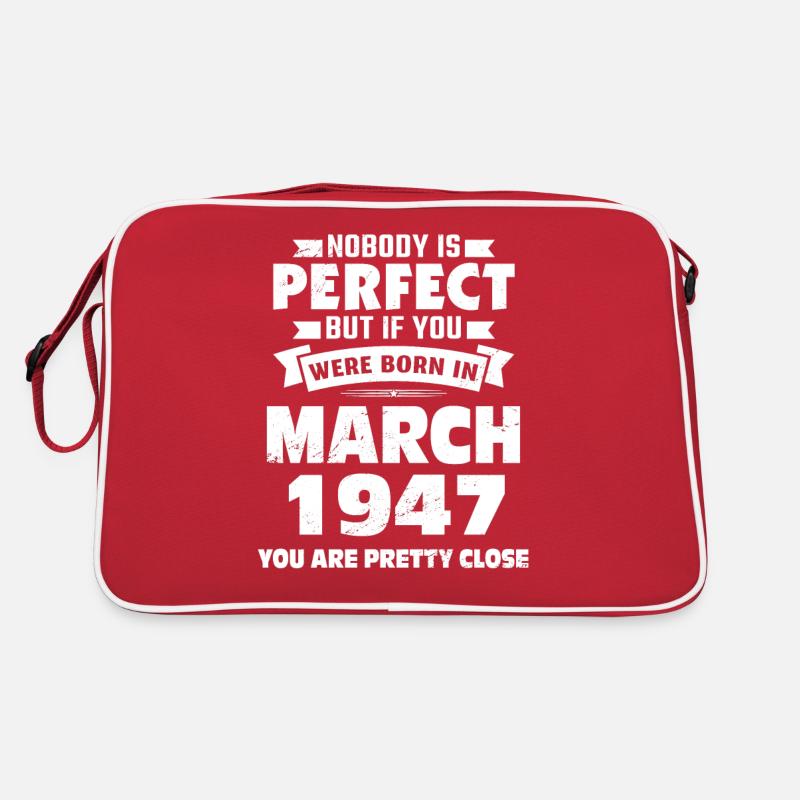 76e anniversaire Mars Né en 1947 Idée cadeau Sac Retro