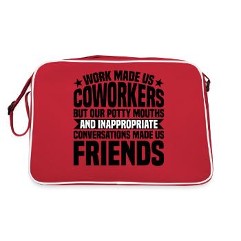 Our Inappropriate Conversations Made Us Friends 7 - Retro Bag - red/white - Back
