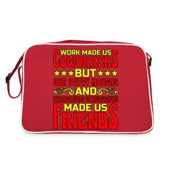 Our Inappropriate Conversations Made Us Friends 6 - Retro Bag - red/white - Back