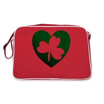 Witiges Kleeblatt - Retro Tasche - Rot/Weiß - Hinten