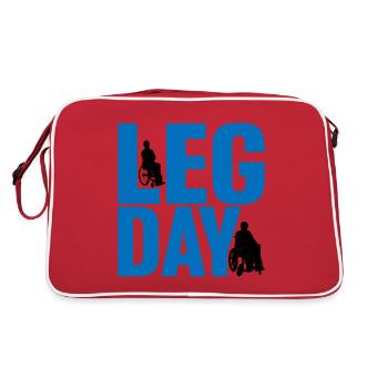 Leg Day Fauteuil roulant handicapé 24 - Sac Retro - rouge/blanc - Dos
