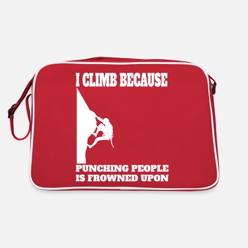 Climber Climbing Mountain Mountain Climbing Retro Bag