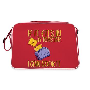 If It Fits In A Toaster, I Can Cook It - Retro Bag - red/white - Back