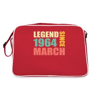 59e anniversaire Mars Né 1964 Idée cadeau - Sac Retro - rouge/blanc - Dos