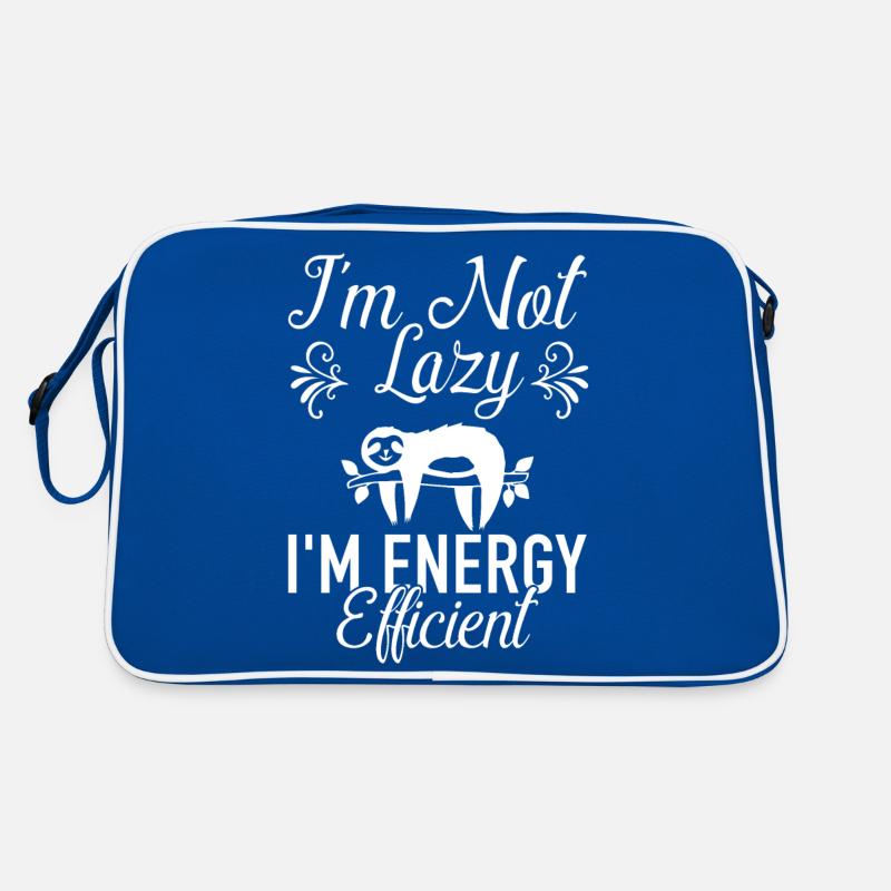 I´m not lazy I´m energy efficient Retro Tasche