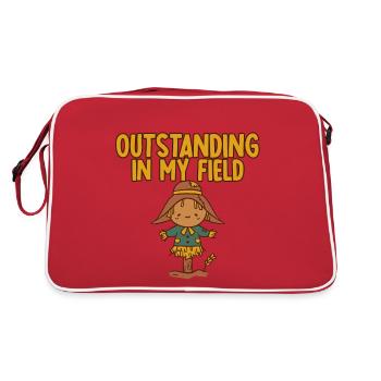 Outstanding In My Field - Retro Bag - red/white - Back