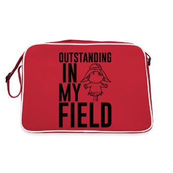 Outstanding In My Field 3 - Retro Bag - red/white - Back