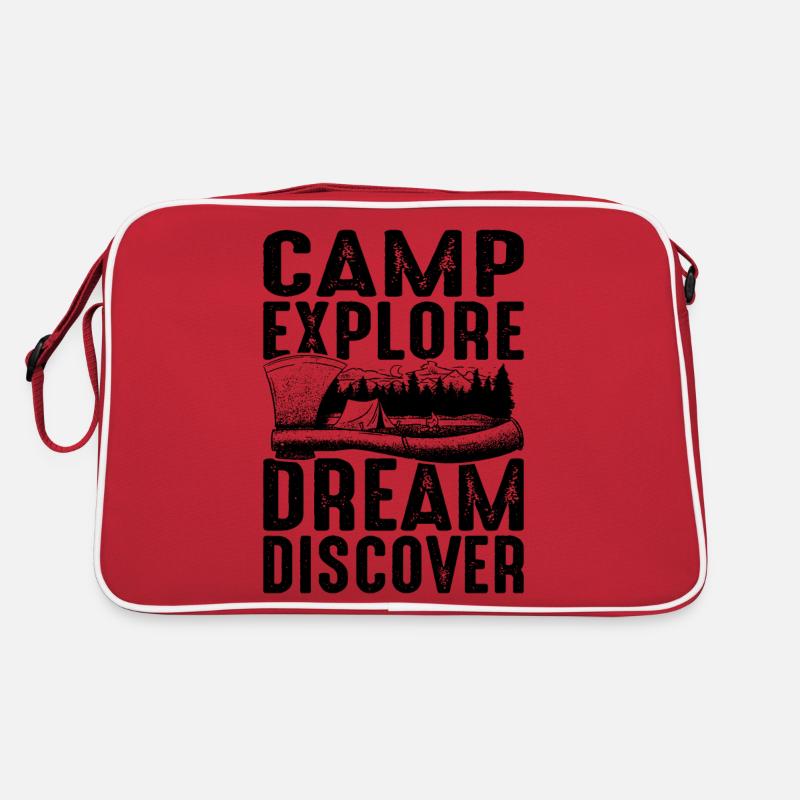 Camp Explore Dream Discover Retro Tasche