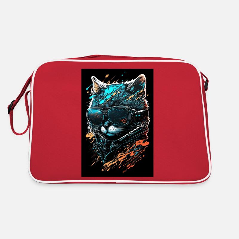 Cool Punk Cat Retro Bag