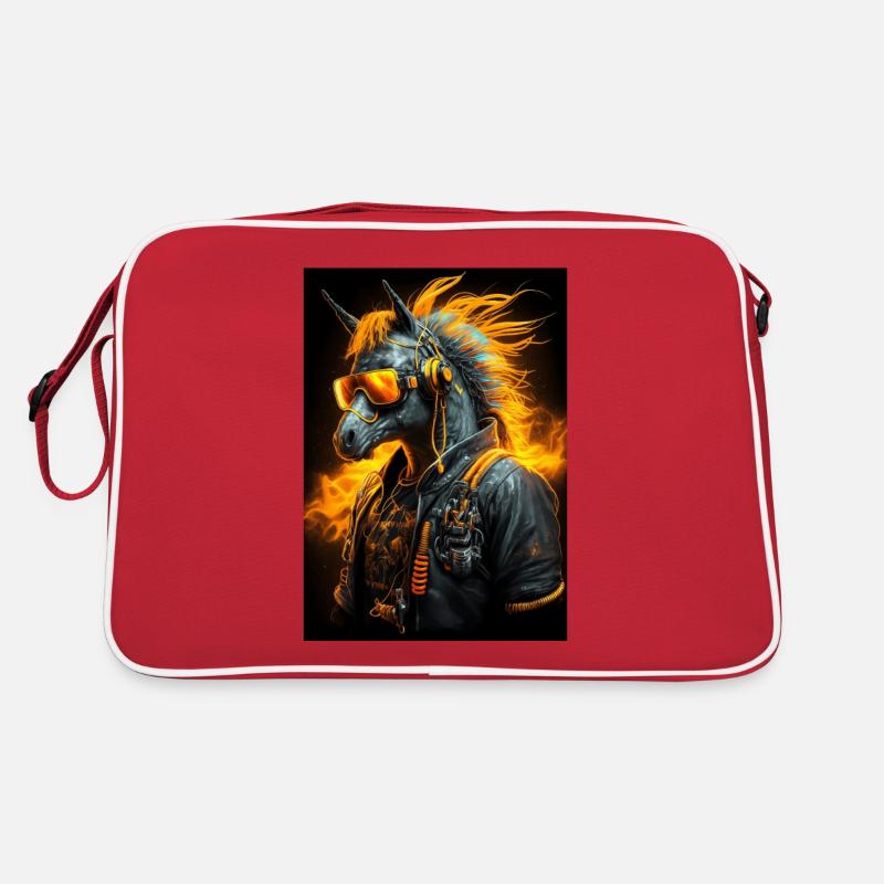 Cooles Biker-Pferd Retro Tasche