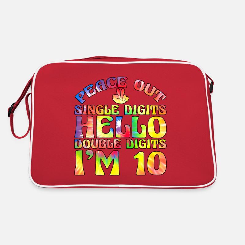 Buy Single Digits Hello Double Digits I'm 10 Retro Tasche