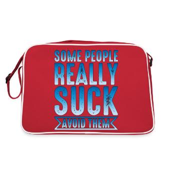 Certaines personnes sont vraiment nulles les éviter 2 - Sac Retro - rouge/blanc - Dos