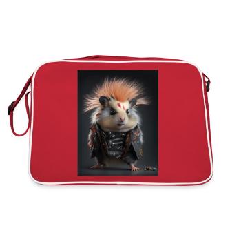 Souris Punk Cool - Sac Retro - rouge/blanc - Dos