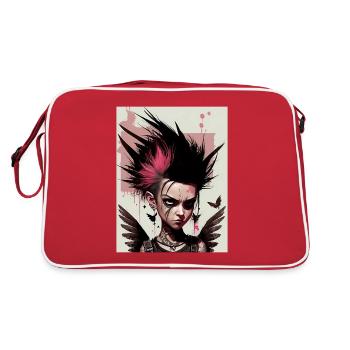 Fée punk cool - Sac Retro - rouge/blanc - Dos