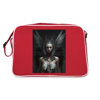 Dark Goth Angel - Retro Bag - red/white - Back