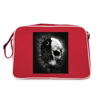 Crâne au clair de lune - Sac Retro - rouge/blanc - Dos