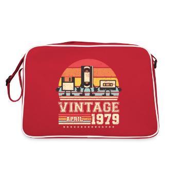 44th birthday April Born 1979 Gift idea - Retro Bag - red/white - Back