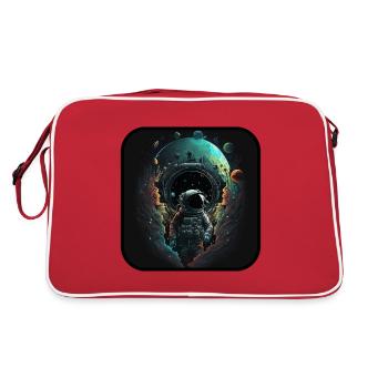 Astronaute abstrait - Sac Retro - rouge/blanc - Dos