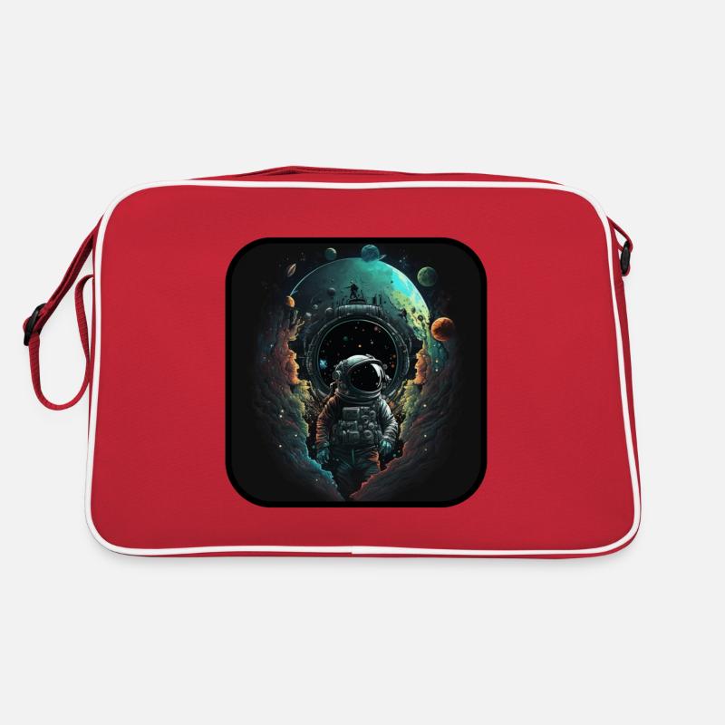 Abstract Astronaut Retro Tasche