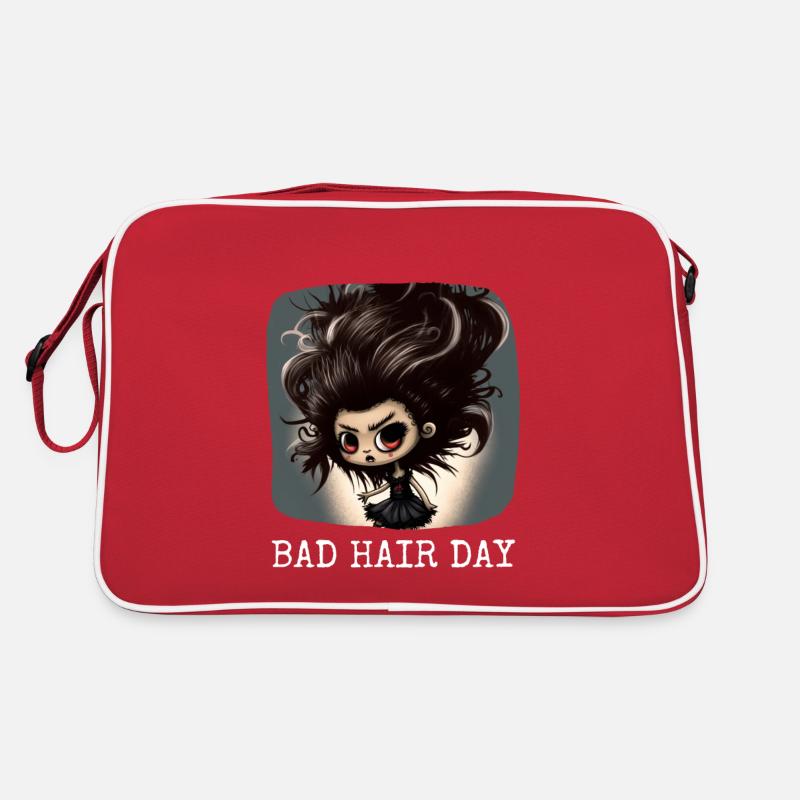 Bad Hair Day Design sarcastique Sac Retro