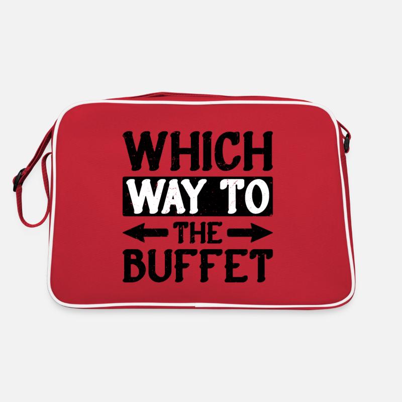 Which Way To The Buffet 16 Retro Tasche