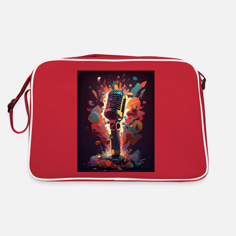 Abstract Retro Microphone Retro Bag