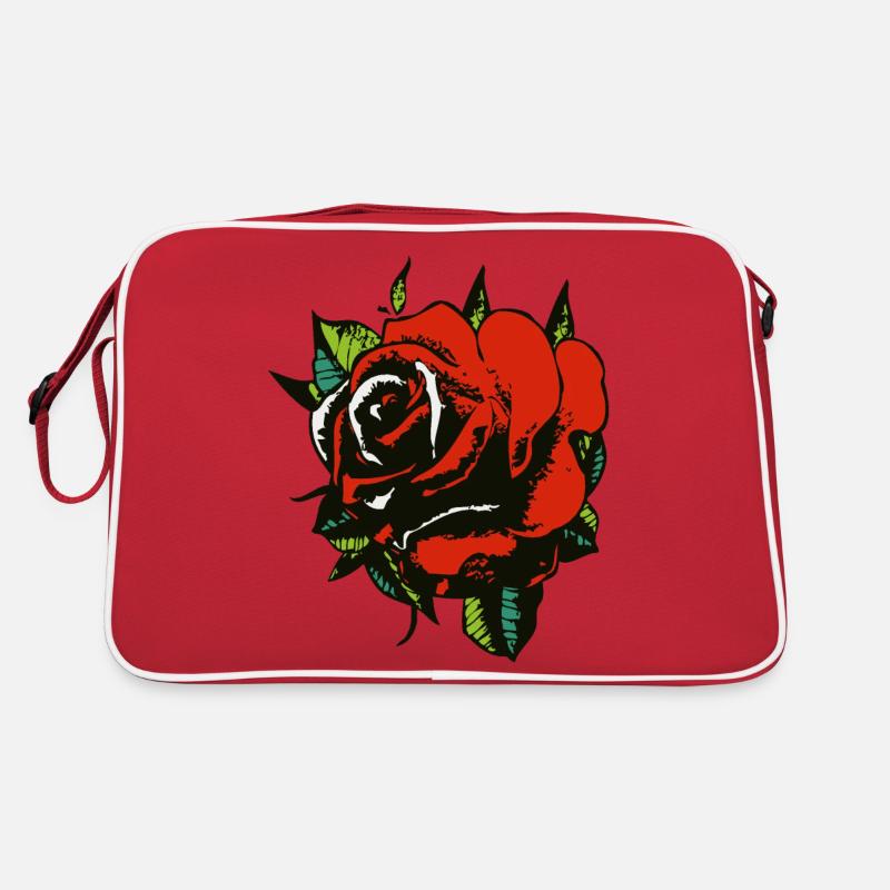 rose fleur feuille 232 A Sac Retro