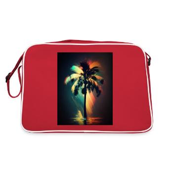Colorful Palm Tree - Retro Bag - red/white - Back