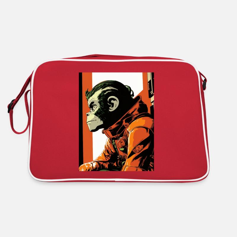 Singe Astronaute Pop Art Sac Retro