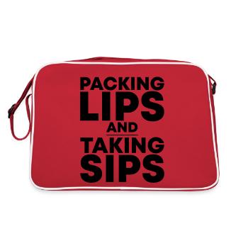 Packing lips and taking sips 2 - Retro Bag - red/white - Back