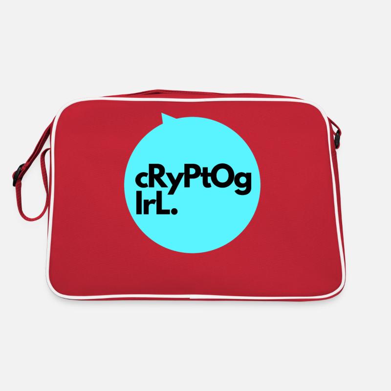Cryptogirl - Retro Tasche - Rot/Weiß