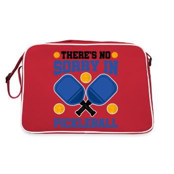 There's No Sorry In Pickleball 12 - Retro Tasche - Rot/Weiß - Hinten