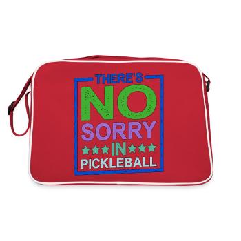 There's No Sorry In Pickleball 13 - Retro Tasche - Rot/Weiß - Hinten