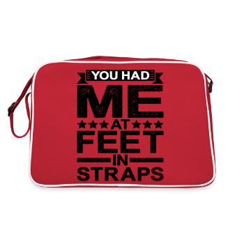 You Had Me At Feet In Straps 5 - Retro Tasche - Rot/Weiß - Hinten