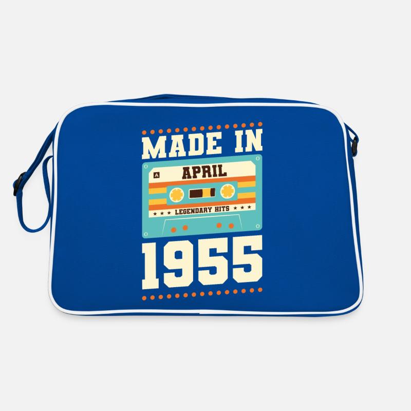68th birthday April Born 1955 Gift idea Retro Bag