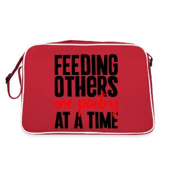 Feeding Others One Pantry At A Time - Retro Bag - red/white - Back