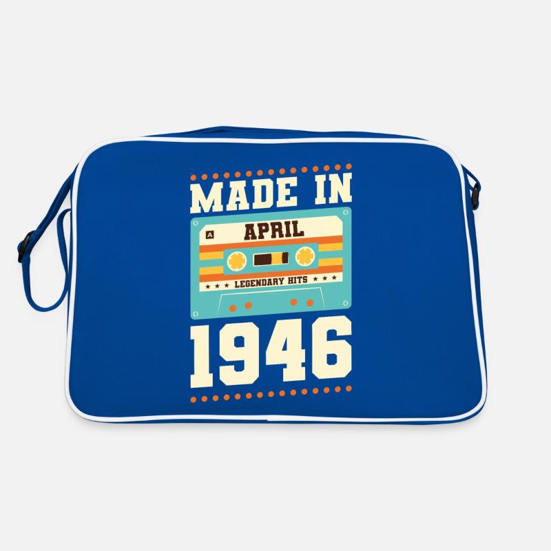 77e anniversaire avril Né en 1946 Idée cadeau Sac Retro