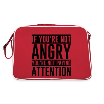 If You're Not Angry, You're Not Paying Attention 2 - Retro Bag - red/white - Back