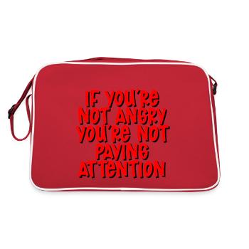 If You're Not Angry, You're Not Paying Attention 3 - Retro Bag - red/white - Back