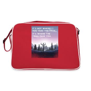 Trail Runner Running Joggen Jogger I Geschenk - Retro Tasche - Rot/Weiß - Hinten