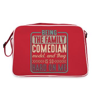Being The Family Comedian, Model, Is So Hard 1 - Retro Bag - red/white - Back