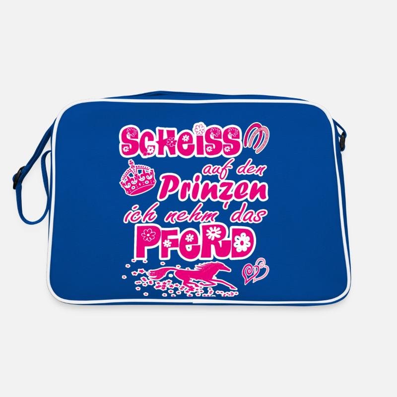 Scheiß auf den Prinzen, ich nehm' das Pferd Retro Tasche