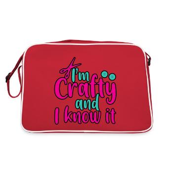I'm Crafty And I Know It 2 - Retro Bag - red/white - Back
